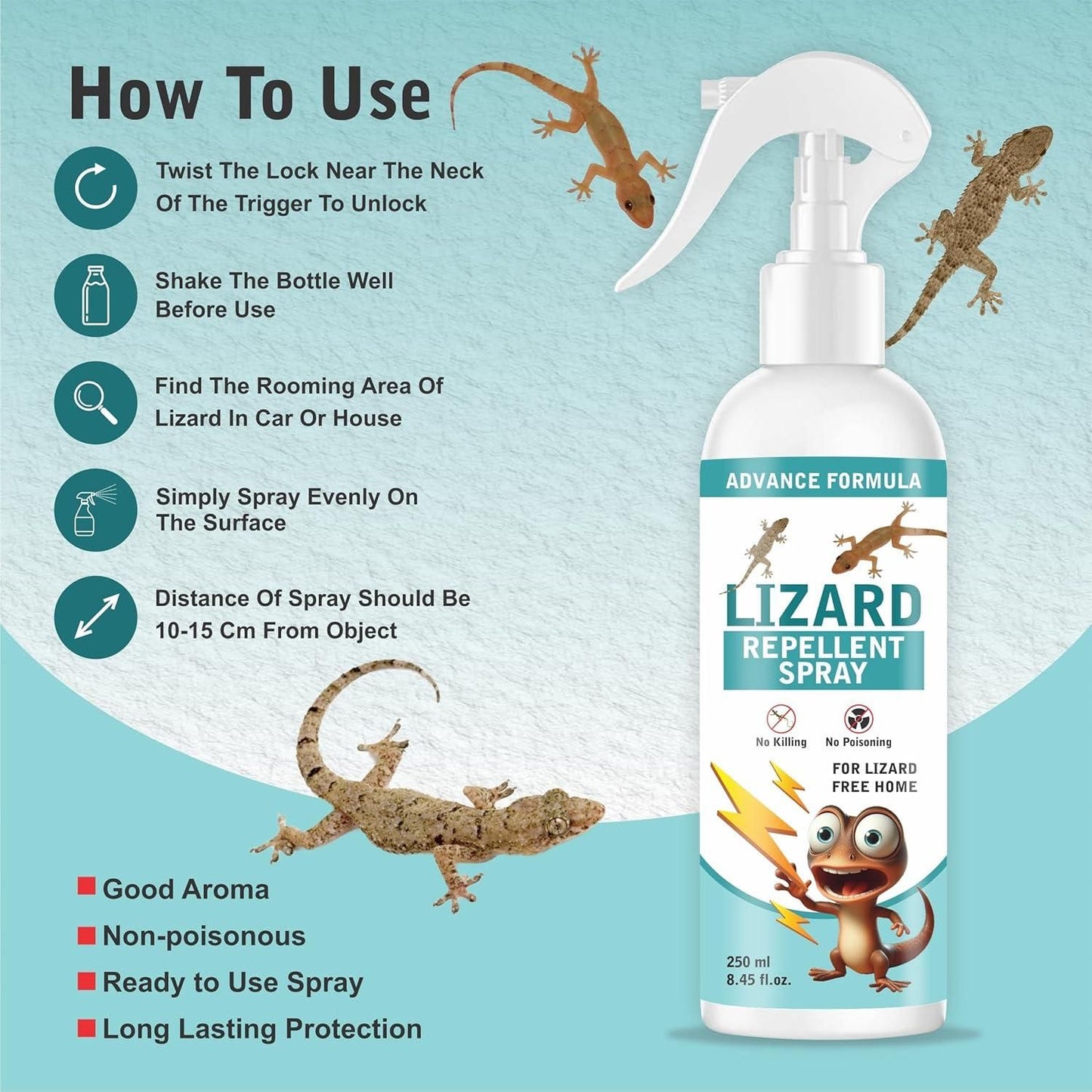 Lizard Repellent for Home Spray Pest Control - Buy 1 Get 1 Free